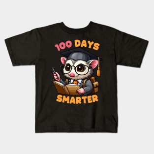 100 Days Smarter Cute Opossum Student Kids T-Shirt